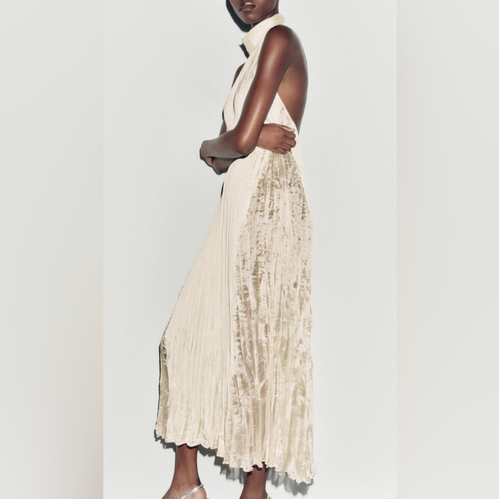 Zara Cream Halter Dress